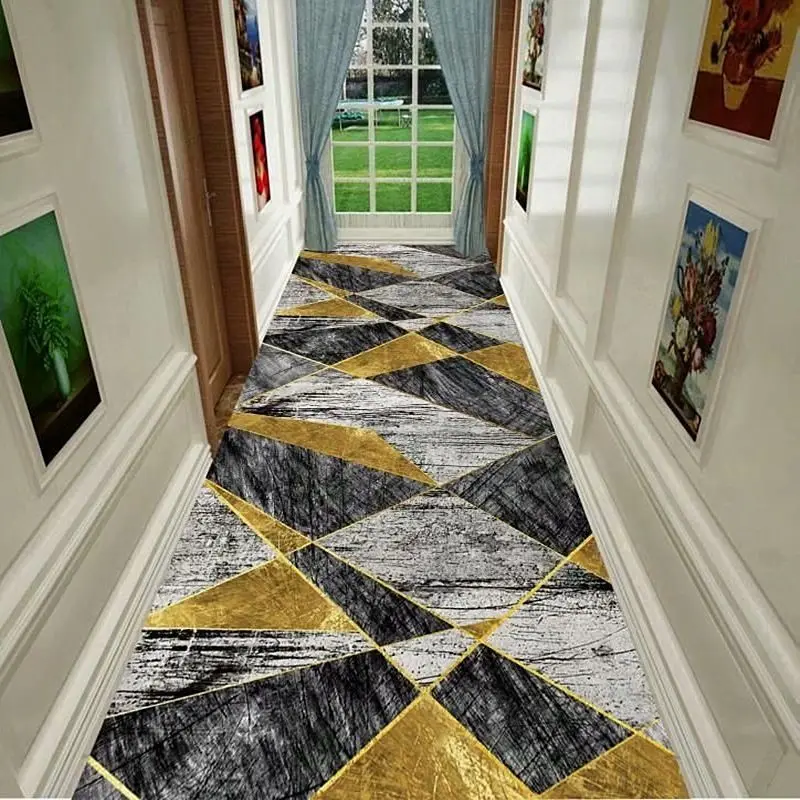 

Long Modern Stairway Carpet Nordic Home Hotel Aisle Runner Rug Corridor Hallway Carpet for Living Room Anti-slip Kitchen Mat