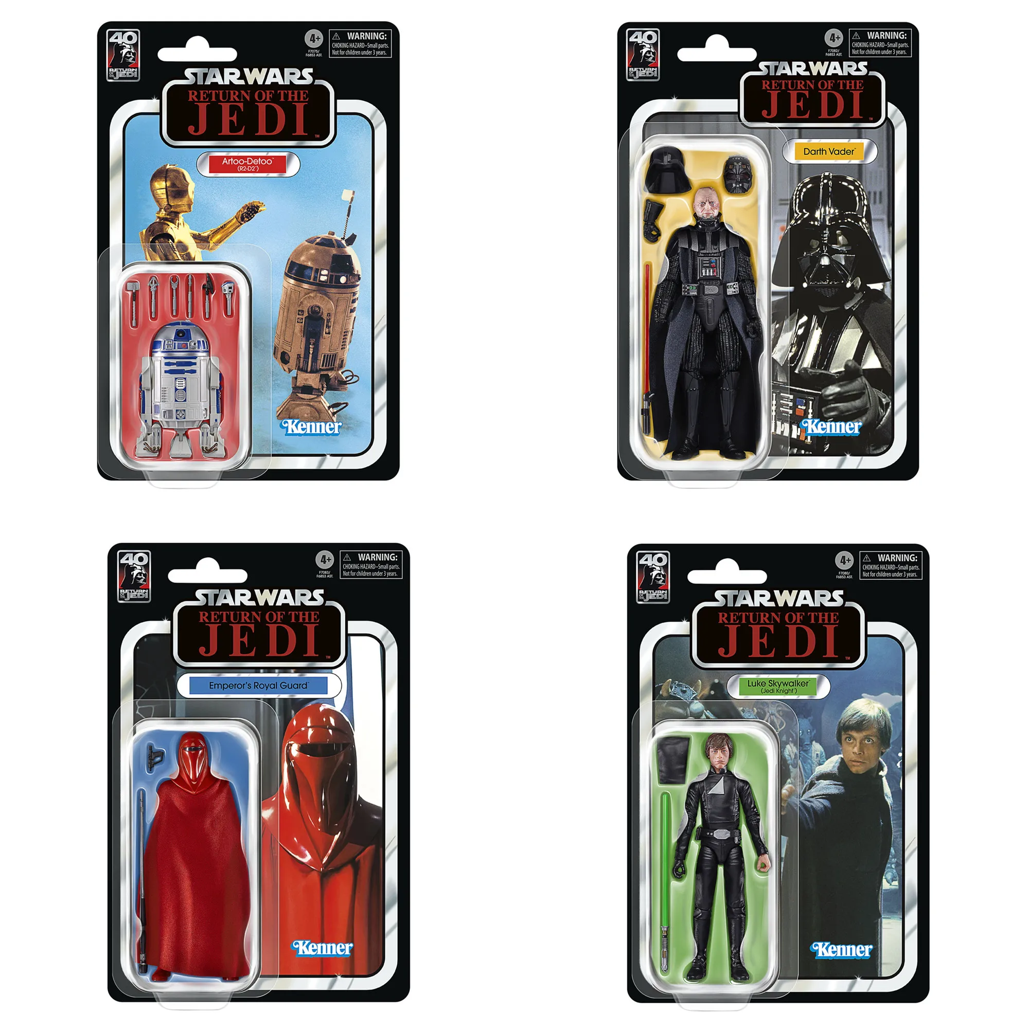 

Star Wars Black Series 40th Return Of The Jedi Royal Guard Luke Skywalker Darth Vader R2-D2 6" Action Figure Toys Doll