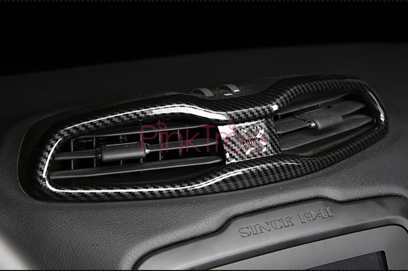 

Аксессуары для Jeep Renegade 2016 2017 2018 внутренний центр вентиляционное отверстие крышка отделка из углеродного волокна цвет SUV Стайлинг