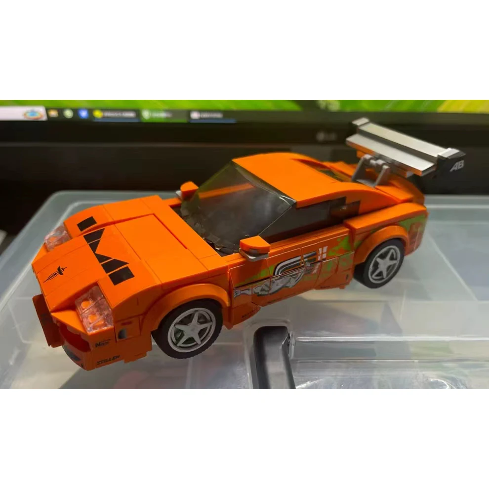 379 шт. конструктор MOC Speed чемпионы Классические гонки серия четырех цветов Сборная