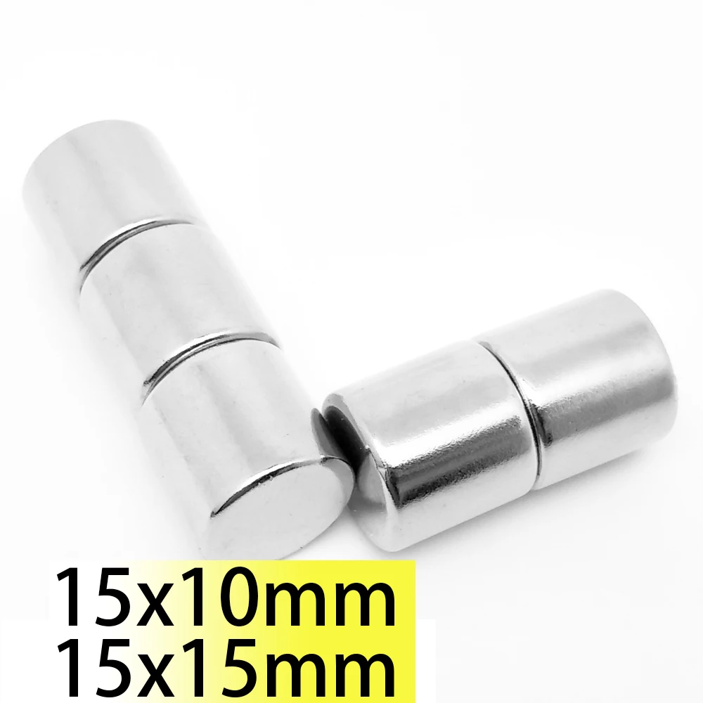 

15x15 15x10 Magnetic Superpower 15*10mm N35 Neodymium Magnets Nickle Coating Search Magnetic Fridge Sticker DIY Ball Toy Holde
