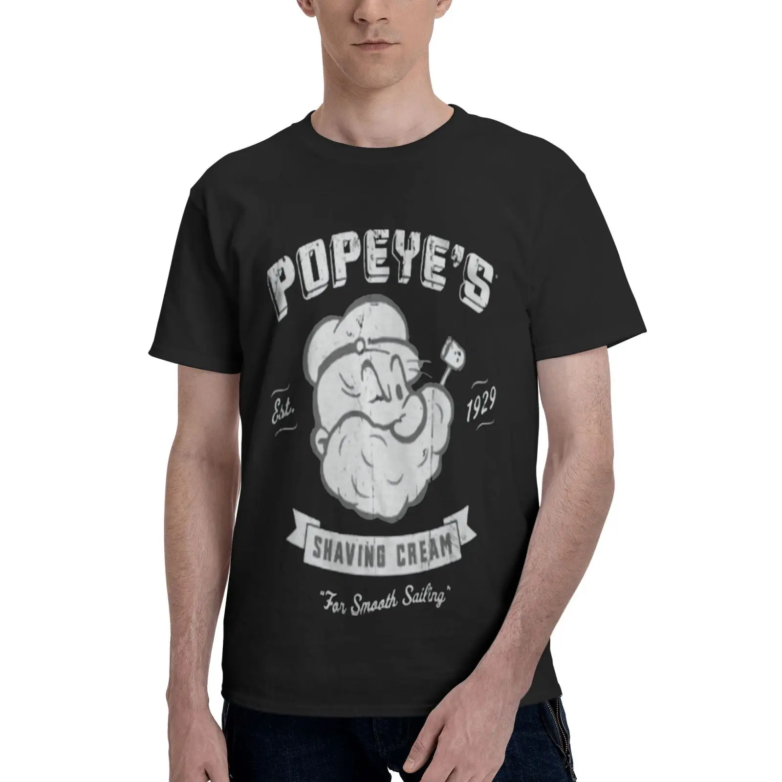 

Popeye Licensed Shaving Cup Oversized T-Shirt Women's T-Shirt Tops Mens Clothes T Shirt Men's T-Shirts Tshirt Oversize T-Shirt