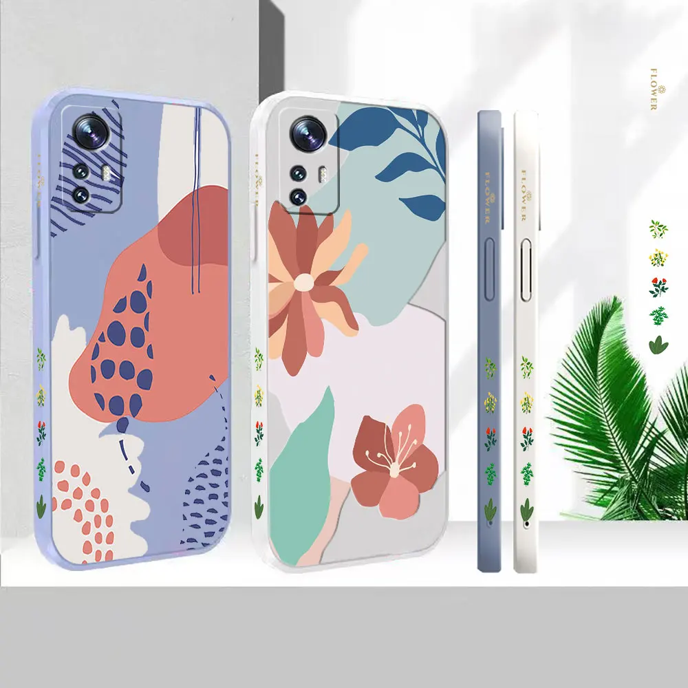 

Liquid For Xiaomi 13 12 12S 12X 11 11T 10 10S 10I 9 9SE 8 8SE Pro Ultra Lite Cover Abstract Plants Creative Art Case Funda Cqoue