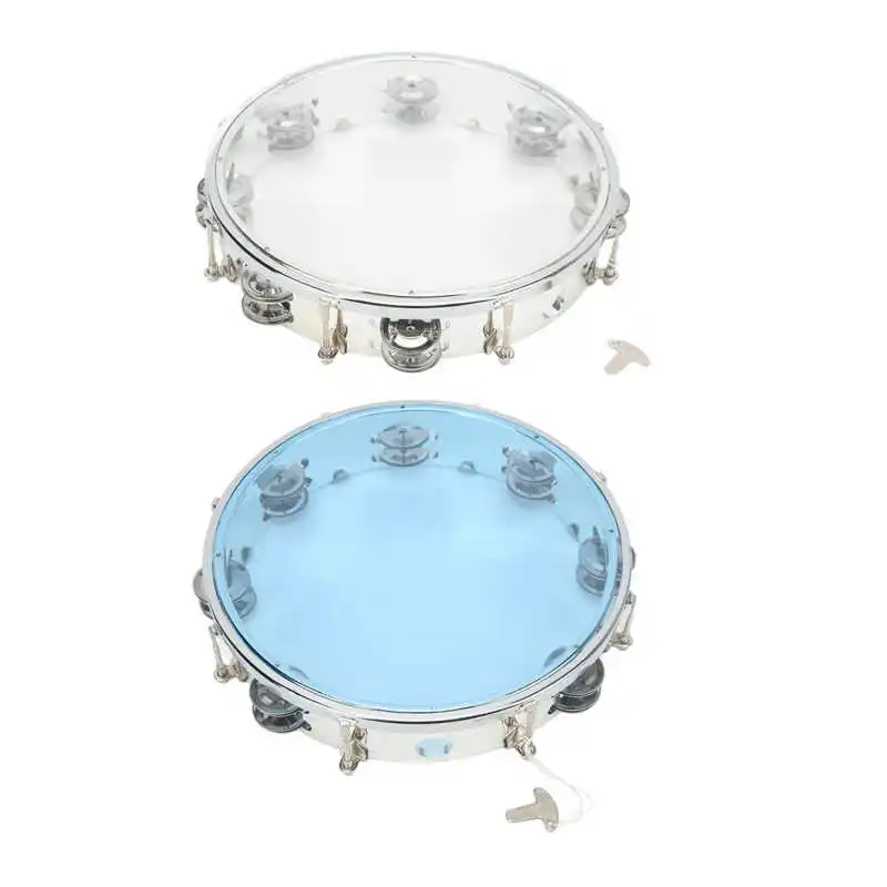 

Handheld Percussion Safe 10in Adjustable Tone Metal ABS Tambourine for Concert