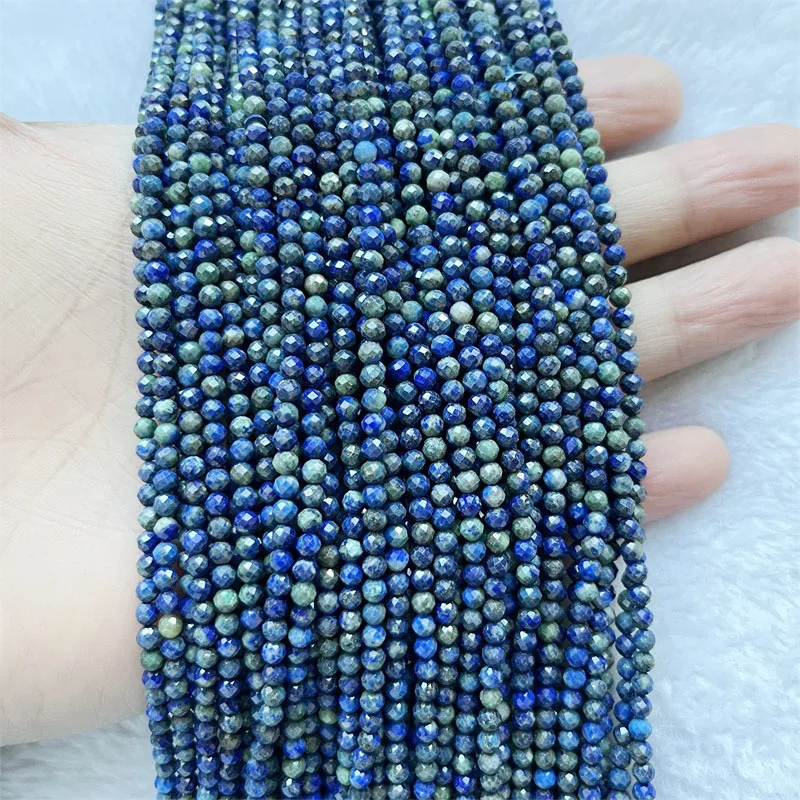 Граненый Феникс лазурит синий бразильский Азурит 3-4 мм настоящий энергетический