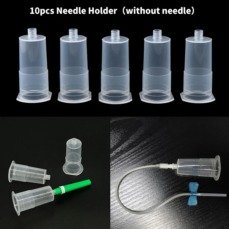 

10Pcs Blood Collection Holder with Exchangeable Needle Vacuum Venous Collection Needle Holder For Blood Collection Use Tool
