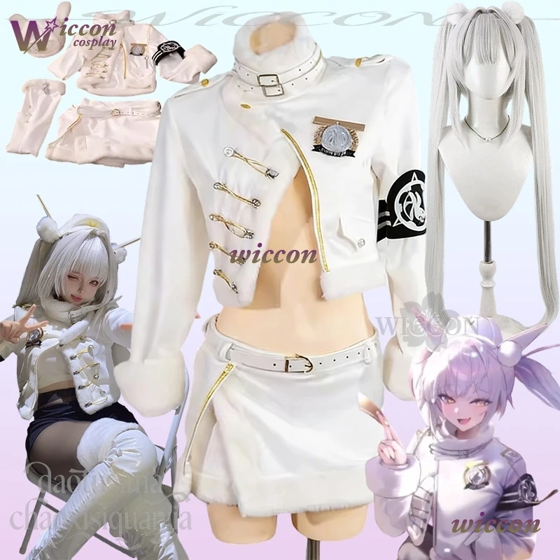 Фото CosC Blanc Косплей Goddeesss Game Victorryy New Skin Fortune Express Kawaii Furry Short White Coat Сексуальное бикини Мини-юбка 코스프레 №1