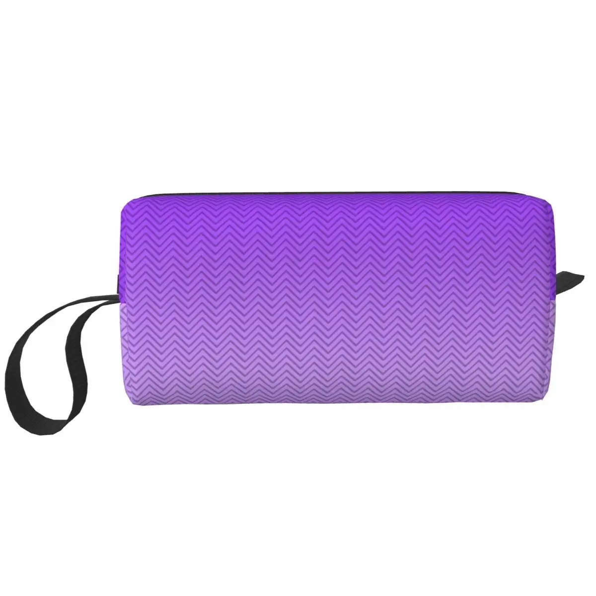 

Purple Zigzag Stripes Makeup Bag Women Travel Cosmetic Organizer Bohemian Modern Geometric Storage Toiletry Bags Handbag Gift
