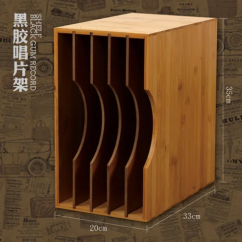 Полка для пластинок Black Gum, Классическая ностальгическая стойка для хранения пластинок LP, стойка для хранения виниловых дисков, перегородка для CD дисков, съемная гибкая - изображение