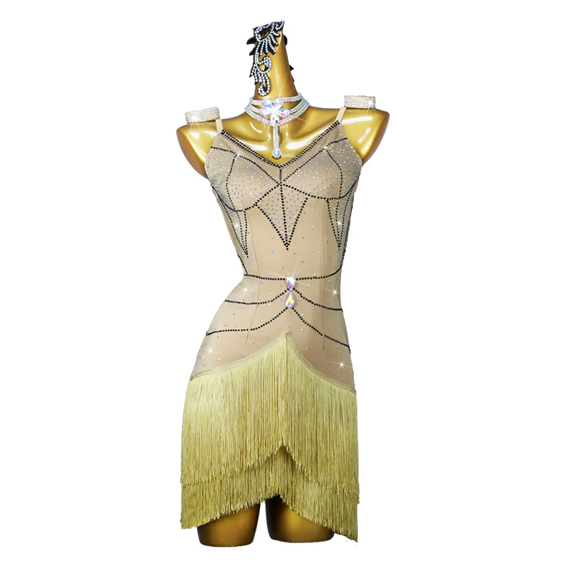 Высококачественное платье для латиноамериканских танцев на заказ с