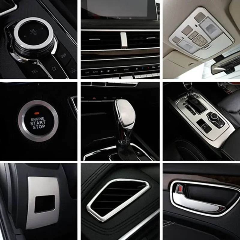 Фото Серебряный предмет для Dongfeng DFSK 580 2016-2019, украшение интерьера, коробка передач, розетка для инструментов, декоративная рамка №1