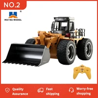 huina 118 rc truck bulldozer dumper truckstractor model engineering car excavator push soil music lighting toys for boys