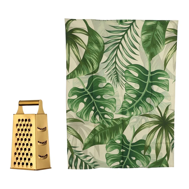 

Tropical Plants Pattern Linen Waterproof Tablecloths With Multi-Functional Vegetable Cutter