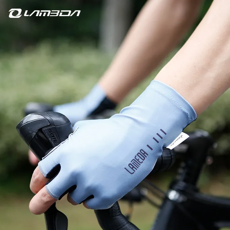 

Летние велосипедные перчатки LAMEDA, силиконовые Нескользящие перчатки с открытыми пальцами, перчатки с короткими пальцами для дорожного велосипеда