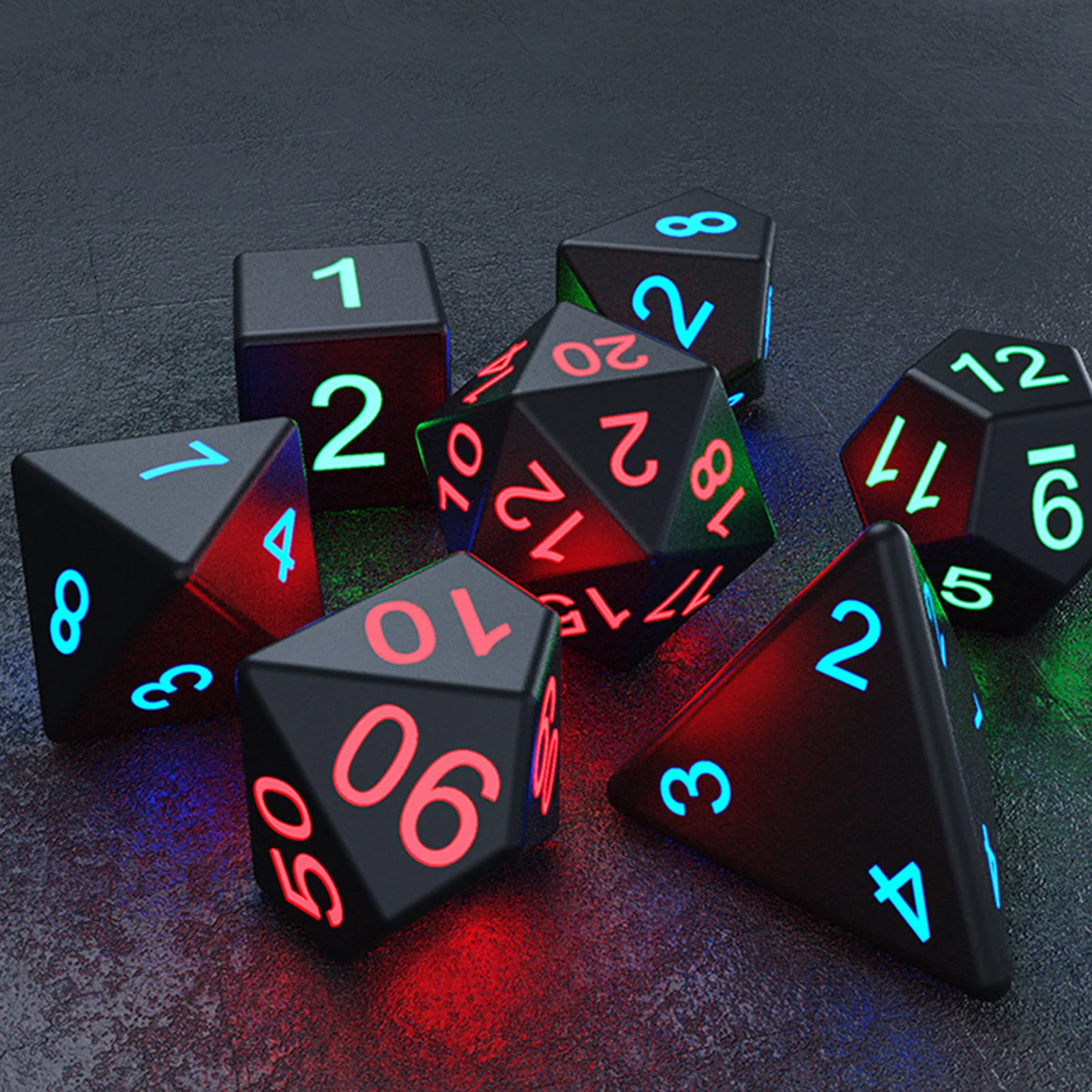 

7 шт., настольные кости D & D светильник 4 D6 D8 D10 D12 D20 для ролевых игр