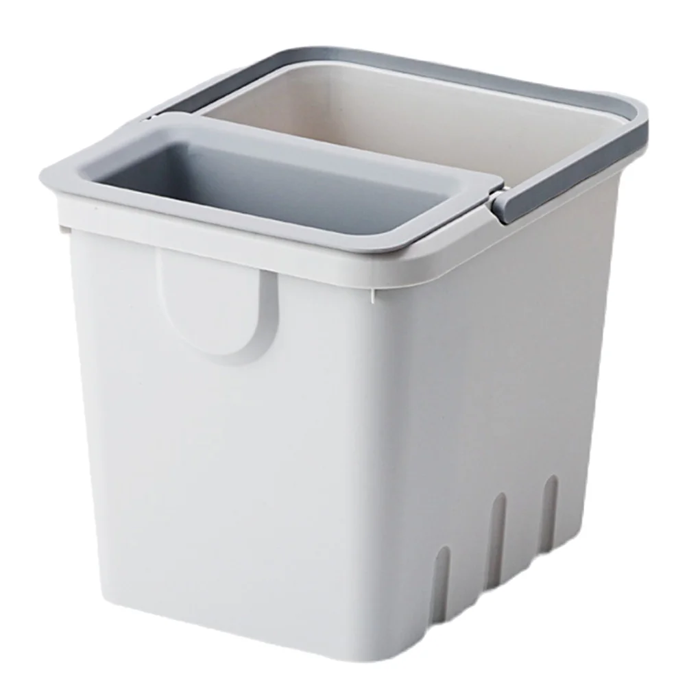Can Trash Garbage Bin Kitchen Container Compartment Recycle Cans Dual Waste Indoordouble Bathroomlid Countertop Wastebasket Box