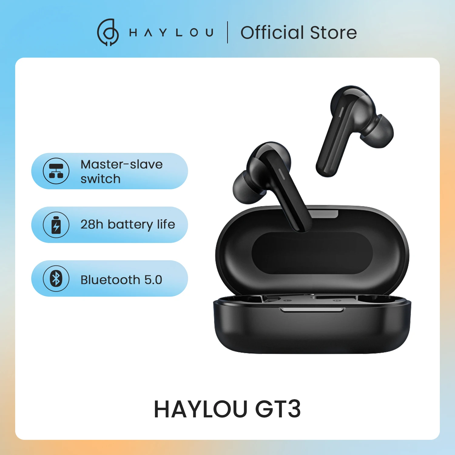  Беспроводные наушники HAYLOU GT3, Bluetooth 5,0, с шумоподавлением 