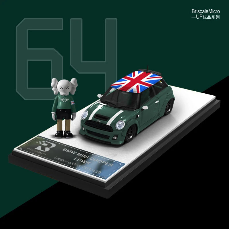 

BriscaleMicro Up BSC 1:64 LBWK мини Ирландский Зеленый литая модель автомобиля