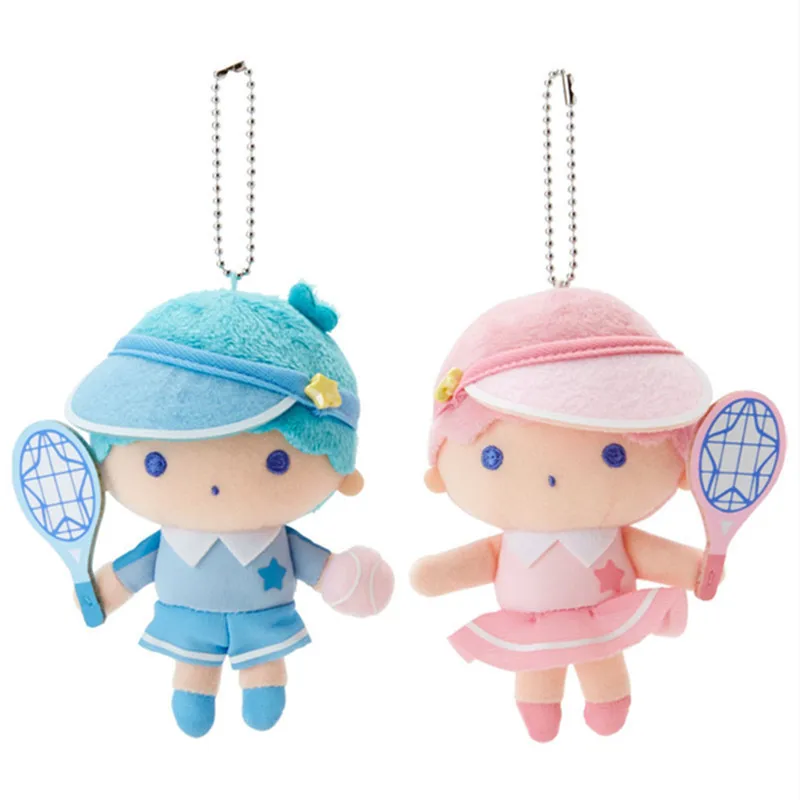 

Sanrio маленькая двойная звезда Милая Лала играть в теннис играть теннис моделирование кавайная игрушка кукла мягкая плюшевая брелок школьны...