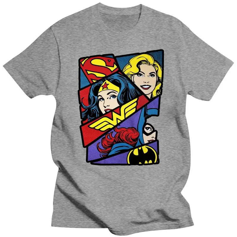 Мужская одежда 100% хлопок чудо логотип Supergirl Batgirl черная футболка |