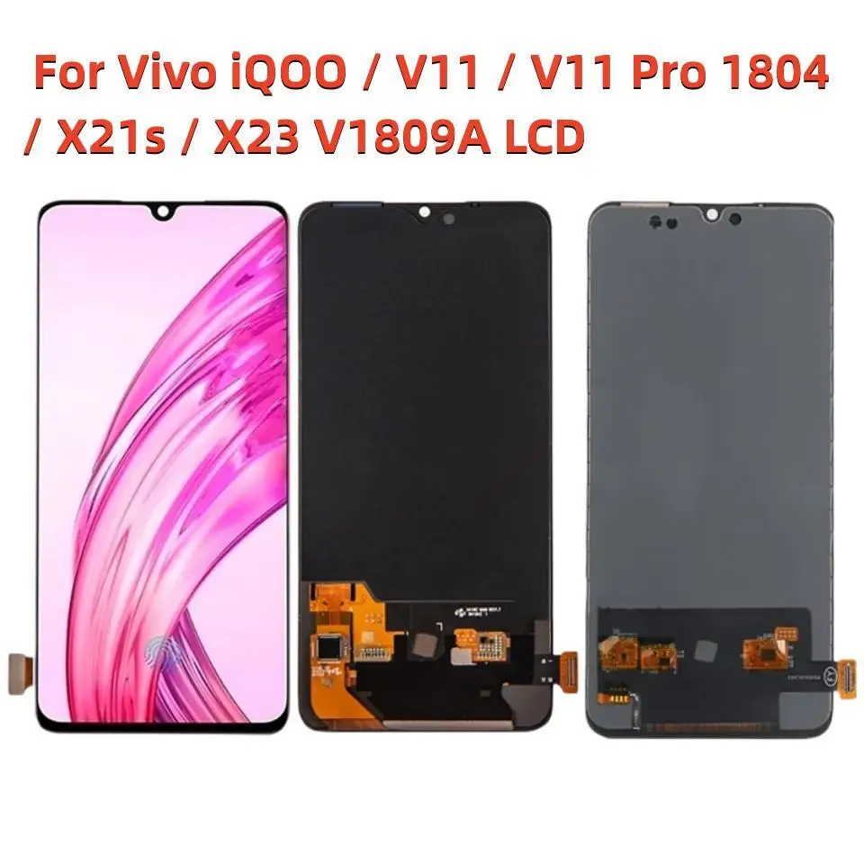 

Оригинальный AMOLED / TFT 6,41 "для Vivo iQOO / V11 / V11 Pro 1804 / X21s / X23 V1809A ЖК-дисплей