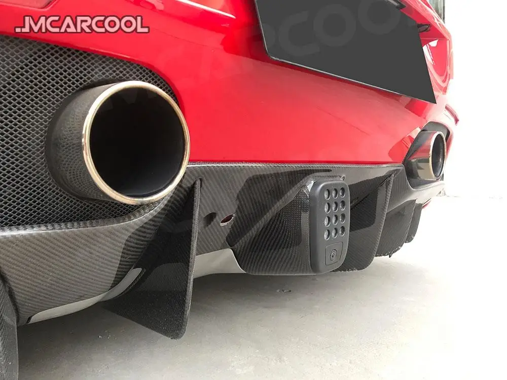 Сухой задний бампер из углеродного волокна декоративная крышка с отверстием для