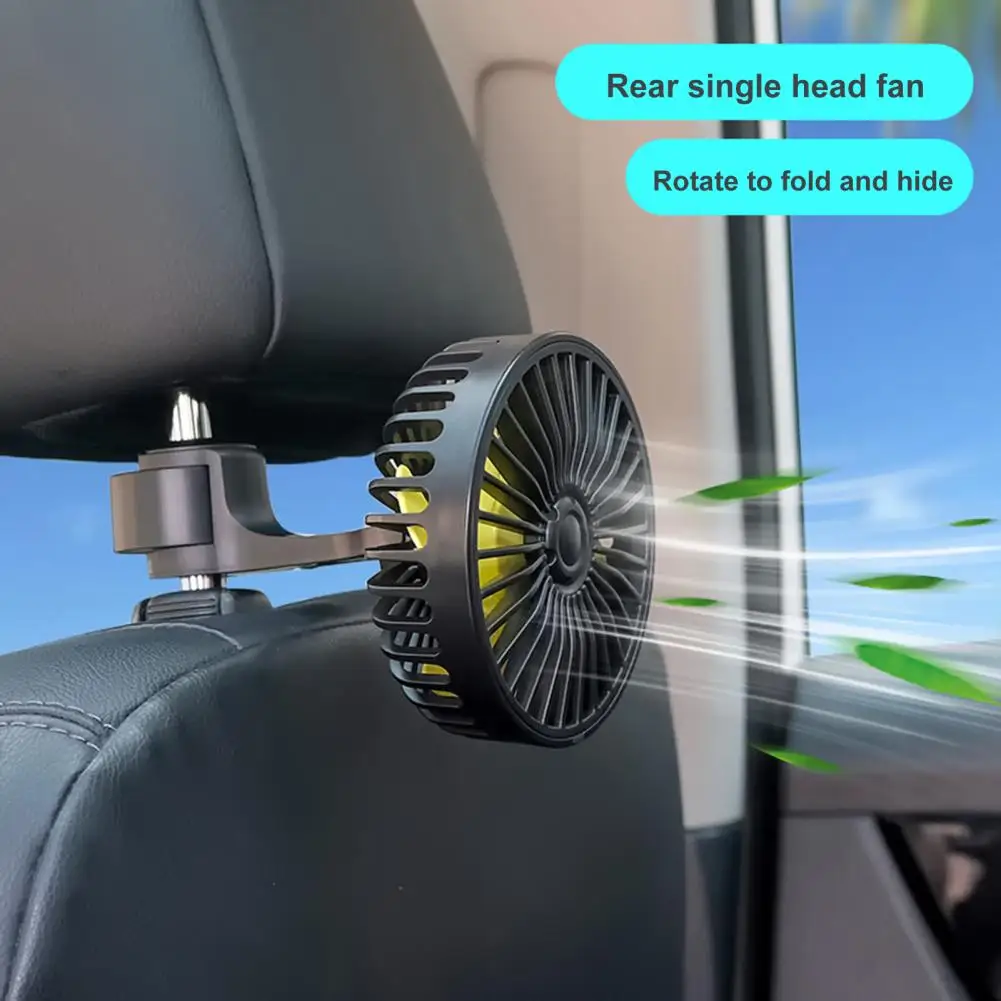 

USB Powered Car Fan Multi-Angle Rotatable Dual Head 3-Speed Dashboard ABS Three Speeds Summer Cooling Fan Accessories