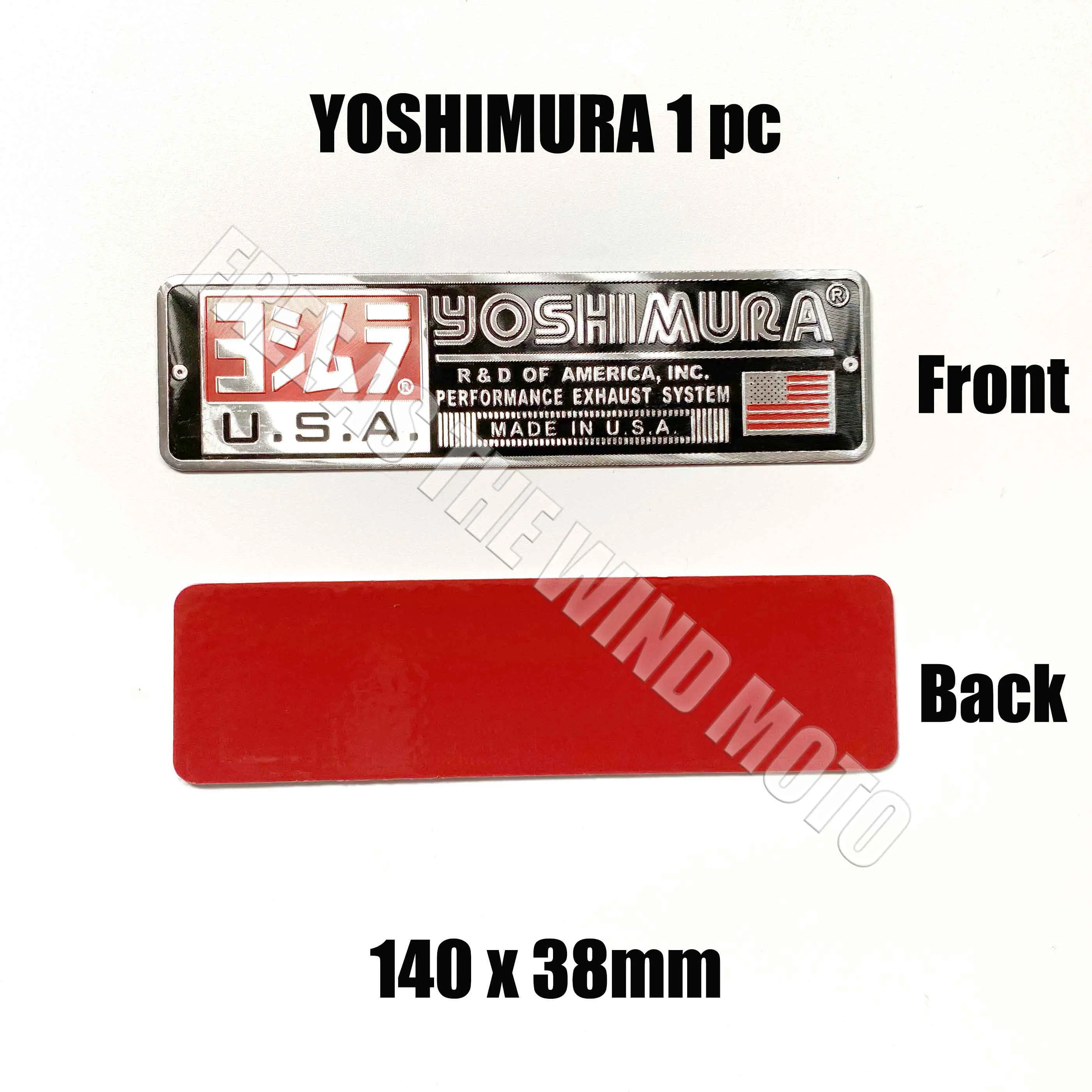 

3D алюминиевый сплав Yoshimura мотоциклетная наклейка с логотипом выхлопной трубы, высокая термостойкость, водонепроницаемая наклейка на выхлопную трубу мотоцикла