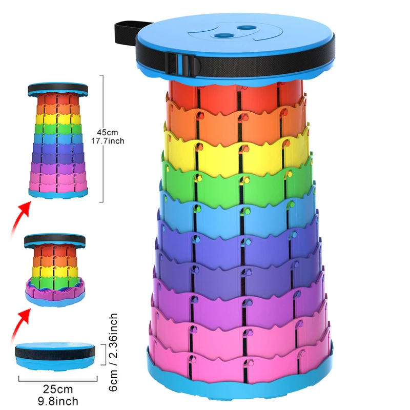 Складной стул для улицы Радуга Регулируемый выдвижной кемпинга - Цена: 1436.99