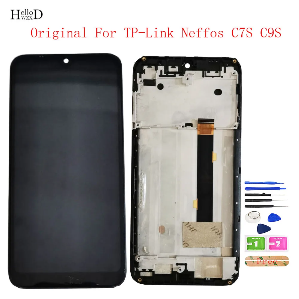 

Phone LCD Display For TP-Link Neffos C7S C9S LCD Display Touch Screen Digitizer LCD Sensor With Frame Tools