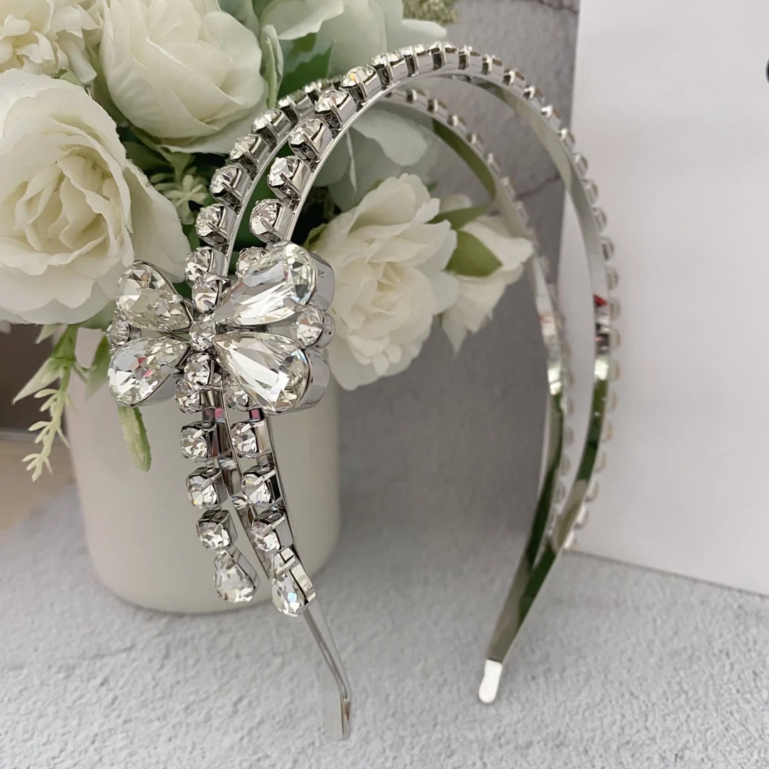 

2022 New Autumn Party Weldding Dragonfly Diamond Shining Silver Hairband for Women