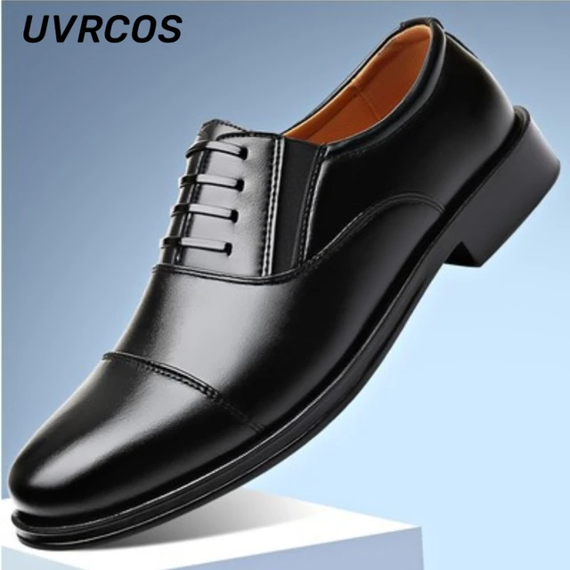 Formal Business Leather Shoes Men Soft Sole Casual Men Shoes Cover Foot Breathable Men Shoes Low-top Fashion Lace-up Shoes New 5
