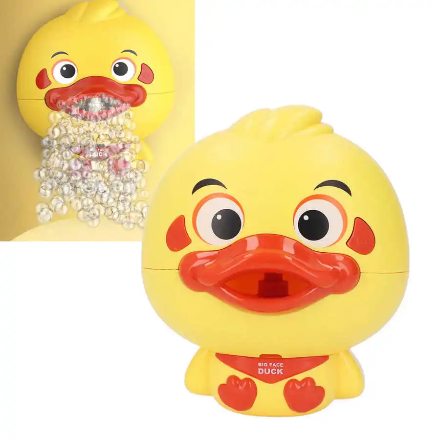 

Duck Shaped Bathtub Bubble Maker Toy Bath Bubble Machine Toy with Music & 3 Strong Suction Cup Children Kids Baby Bath Toy Gift