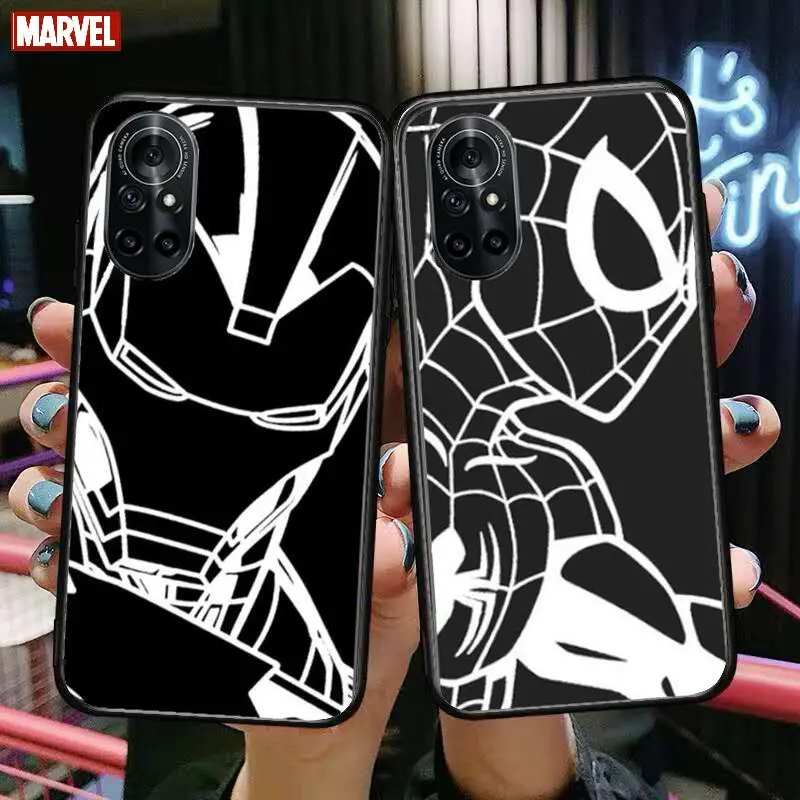 

Deluxe Marvel Comics Clear Phone Case For Huawei Honor 20 10 9 8A 7 5T X Pro Lite 5G Black Etui Coque Hoesjes Comic Fash desig