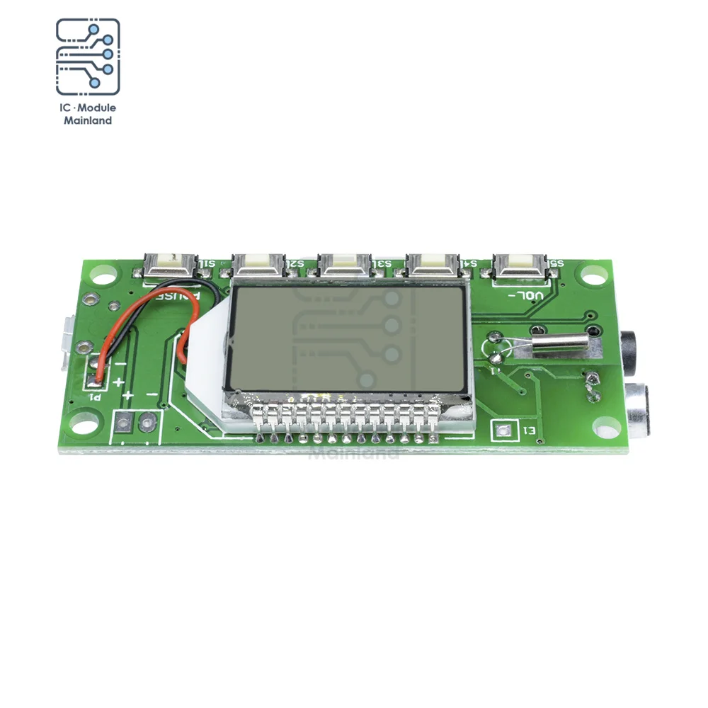 FM радиопередатчик модуль 87-108 МГц DSP PLL ЖК-цифровой дисплей Регулируемая кнопка с микрофоном AUX-разъем.