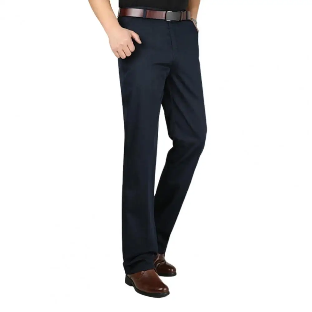 

Summer Thin Men's Ice Silk Four Side Elastic Casual Pants Dad's trousers Loose Pants Middle-aged And Elderly Men's Pants