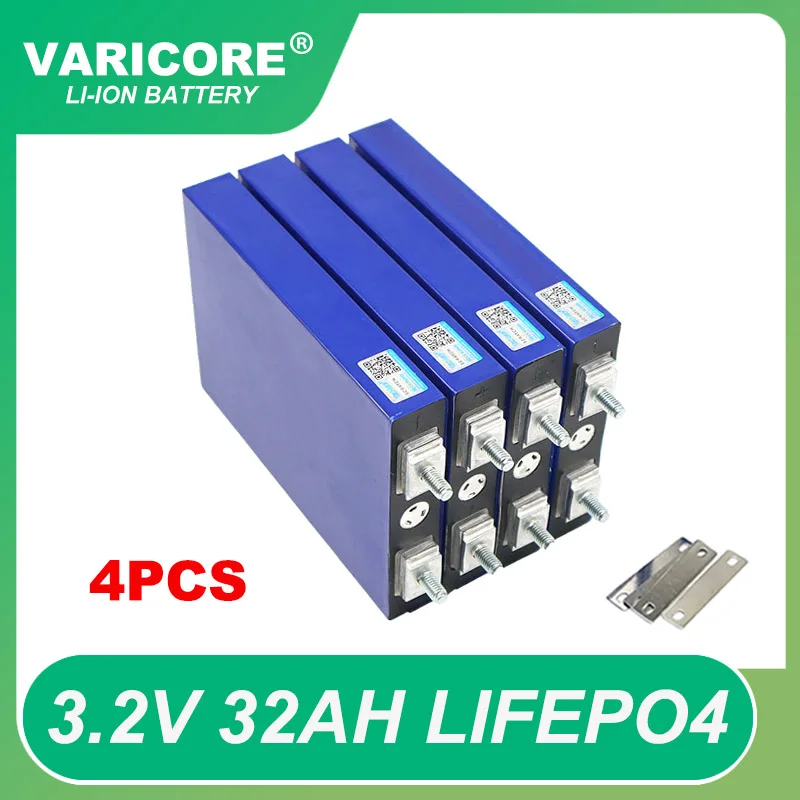 

1-4pcs 3.2V 32Ah LiFePO4 battery pack phosphate 3C 5C discharge 32000mAh 12.8v Motorcycle Car motor batteries modification Stud