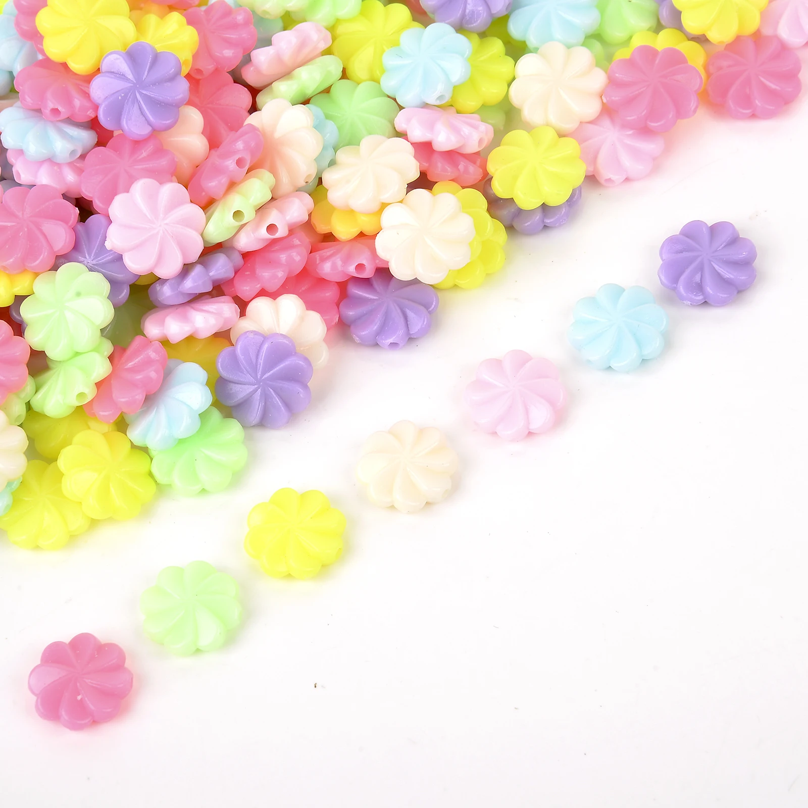 Красочные акриловые бусины в форме цветка ручной работы стиле бохо сделай сам