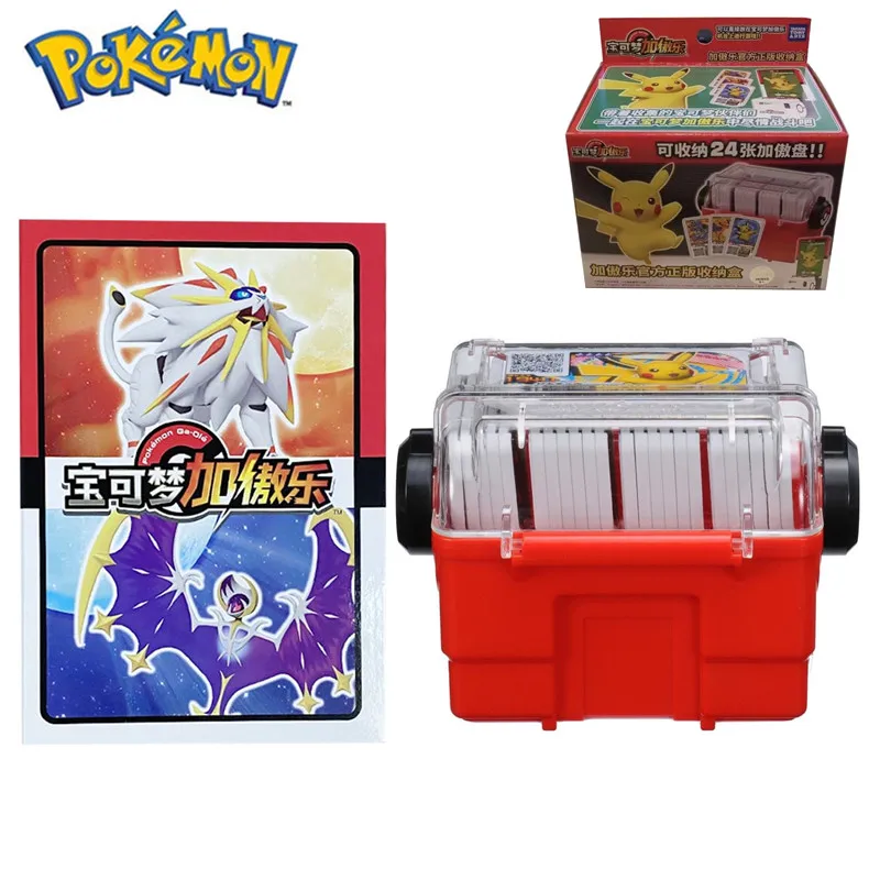 

Pokemon Ga Ole Disk Storage Box Arcade Game Card Campaign Book Ga Ole Disk Accessories 24-piece Box Anime Peripherals Toys Gifts