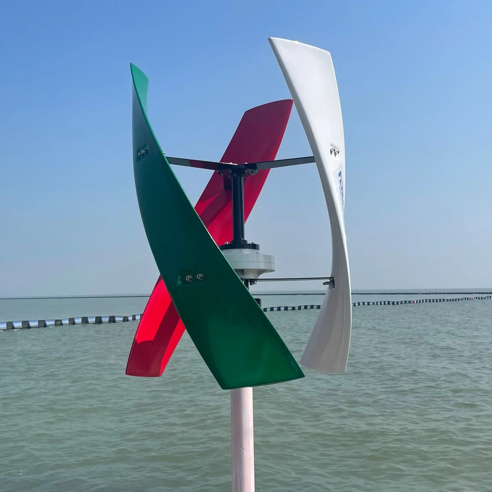 Высококачественный материал домашняя Вертикальная ось ветрогенератор турбины 8