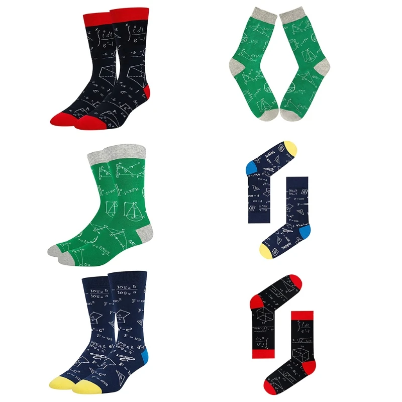 Математические носки с геометрическим узором
