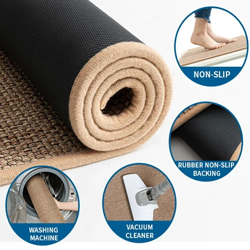 1 шт. нескользящий коврик для ванной из джута