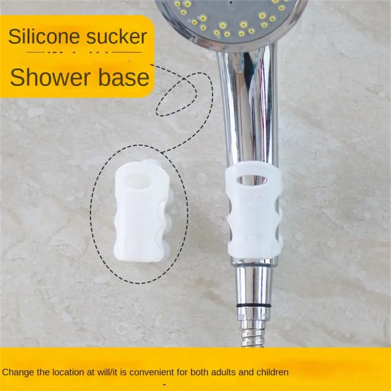 

No Punching Shower Head Hanger Strong Viscosity Flower Sprinkling Sucker Waterproof Wall Mount Shower Suction Cup Removable