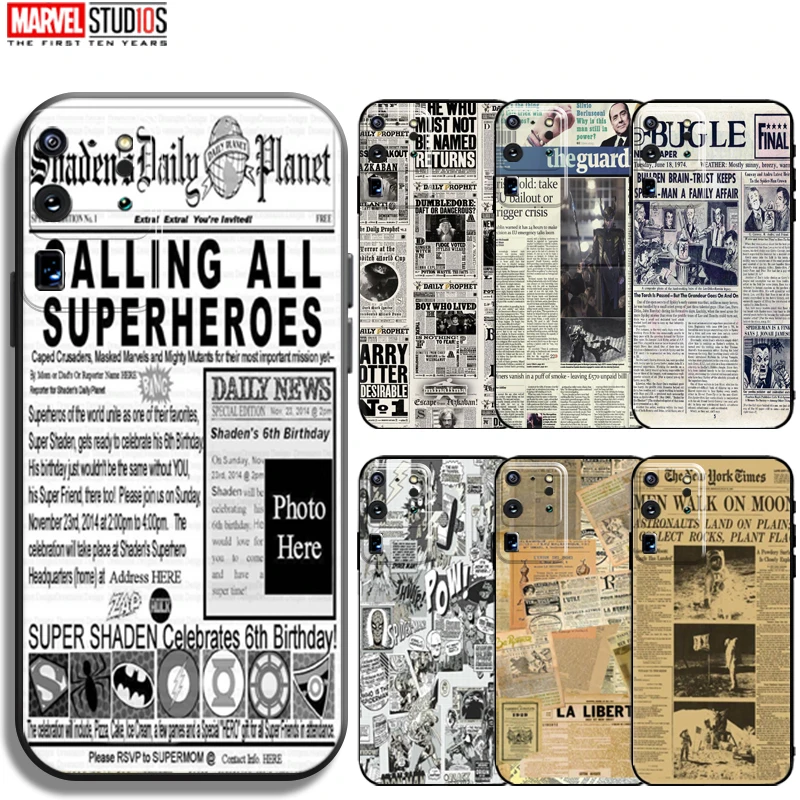 

Marvel Nostalgic Newspaper Phone Case For Samsung Galaxy S20 Ultra 5G Funda Coque