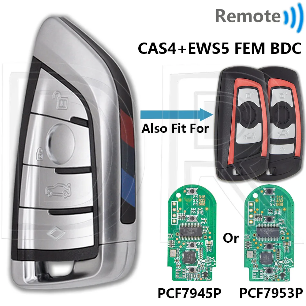 

DR Great ID49 PCF7945P/7953P чип 315/433 434/868 МГц бесконтактный CAS4 + FEM автомобильный дистанционный ключ для BMW 1 3 5 7 серии X1 X3 X5 X6 X7