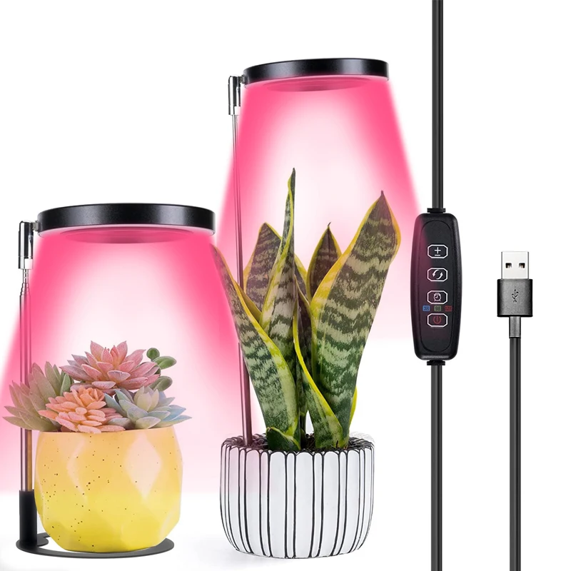 Auto Timing Dimmable Full Spectrum Plant Growing Lamp For Indoor Plants Height Adjustable Plant Growth Light