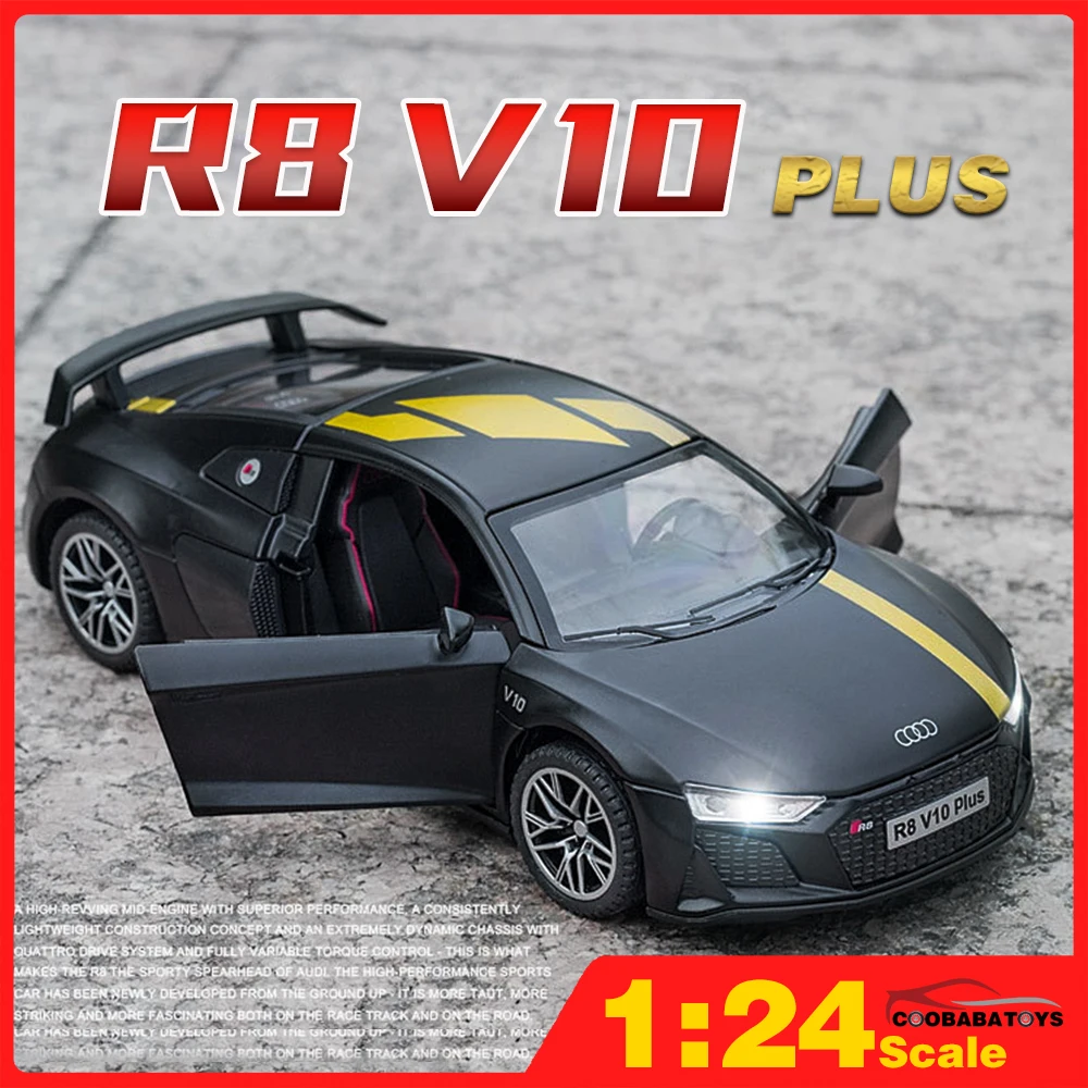 

Scale 1/32 R8 v10 Plus Supercar Metal Diecast Alloy Toys Cars Models Trucks For Boys Children Kids Vehicles Hobby & Collection