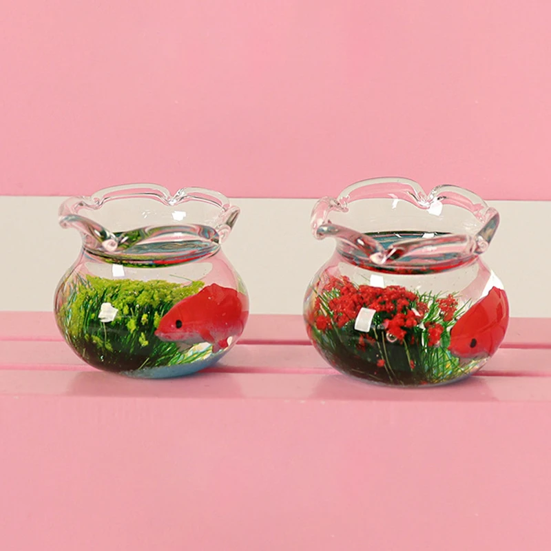 Миниатюрные предметы стеклянная рыба Искусственный аквариум для 1/6 1/12