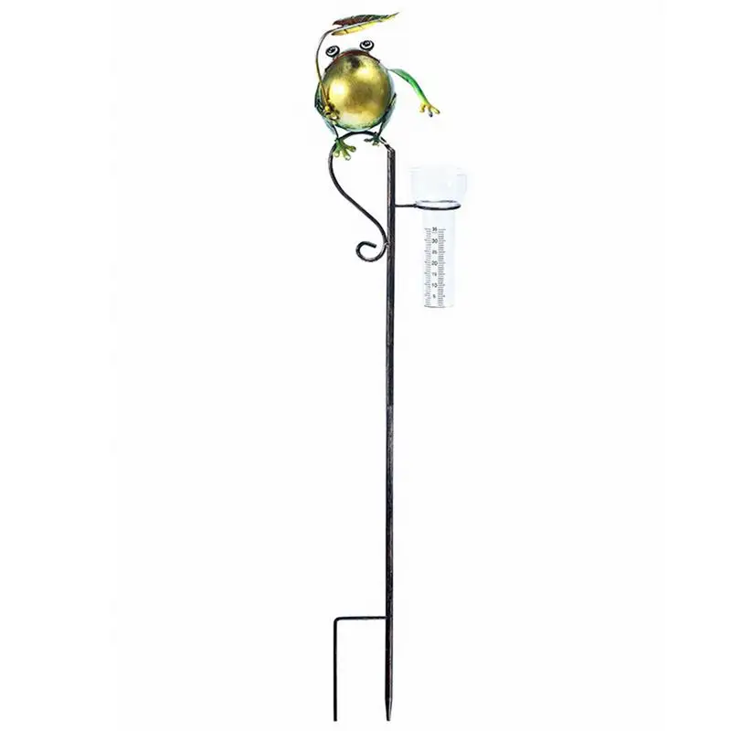 

Water Gauge For Rain Outdoor Creative Plug-in Decorative Iron Scenery Garden Portable Design Accurately Measure Garden Flower