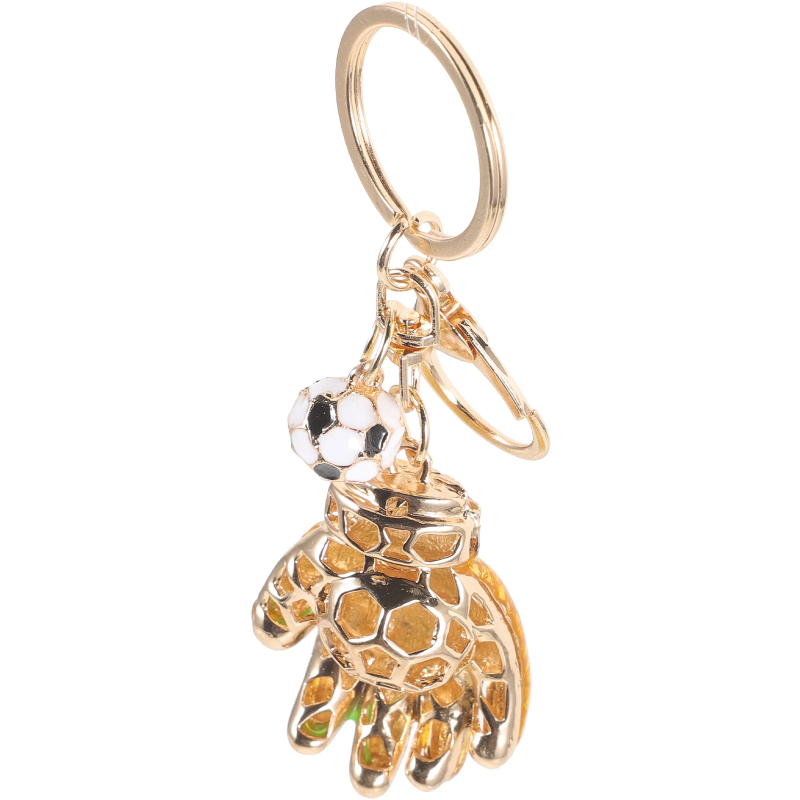 

Key Holder Purse Chain Car Pendant Ring Luggage Hanging Metal Ornaments Man Football Goalkeeper Gloves Keychain Schoolbag